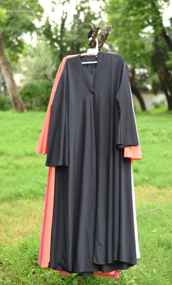 3 Piece Nida Abaya Black