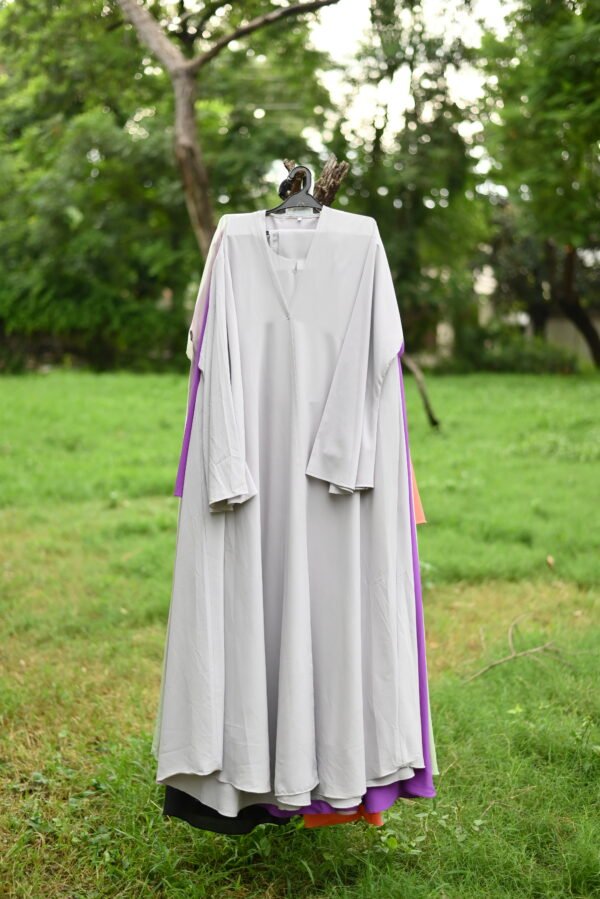 3 Piece Nida Abaya Gray